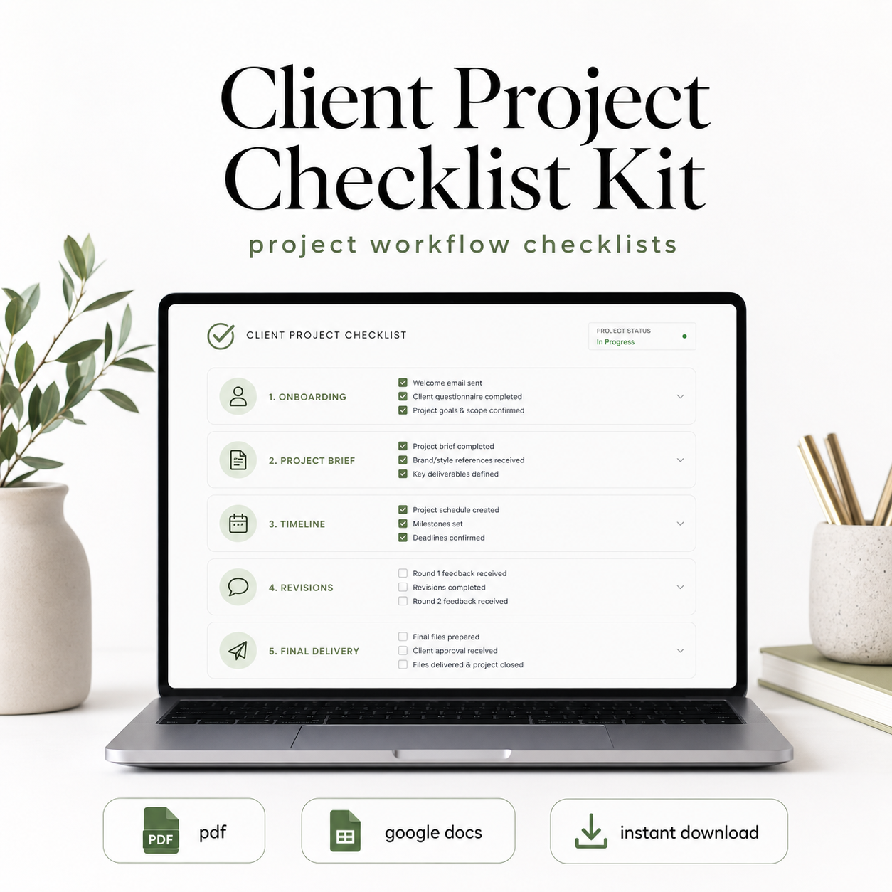 Client Project Checklist Kit